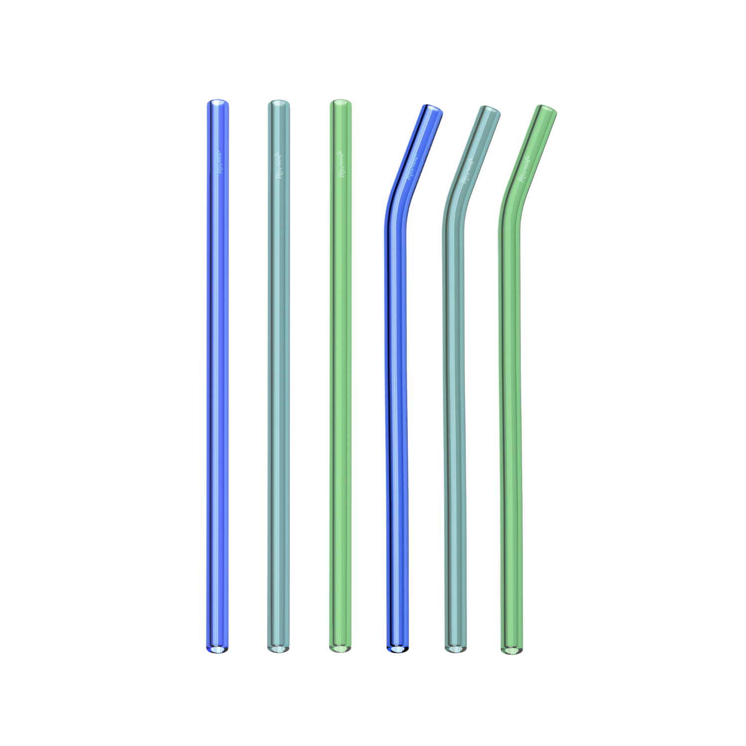 Seaglass Glass Straw Pack