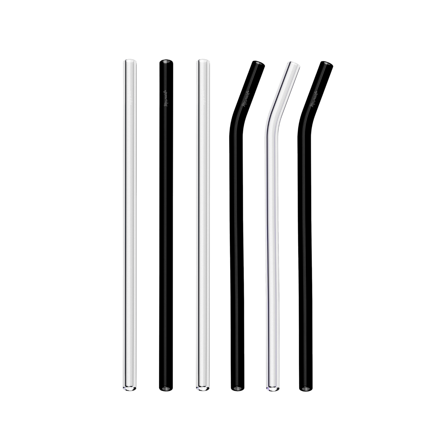 Monochrome Glass Straw Pack