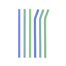 Seaglass Glass Straw Pack