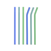 Seaglass Glass Straw Pack