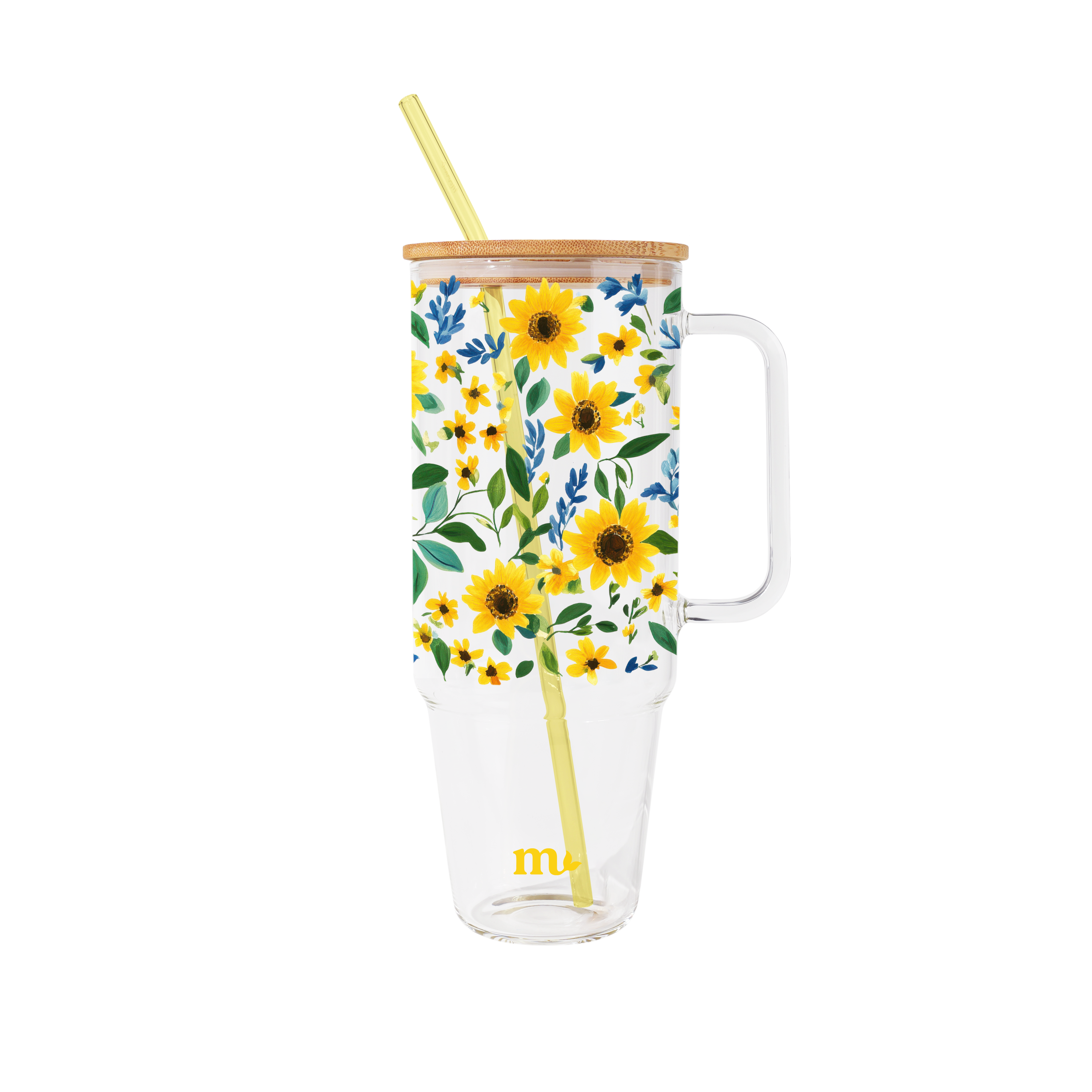 40oz Glass Tumbler - Golden Meadows